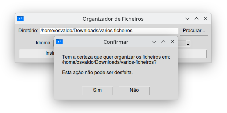 Diálogo de confirmação